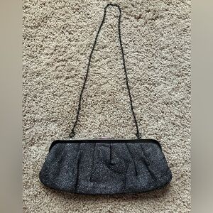 Elegant Classic Silver Glitter Clutch/ Purse